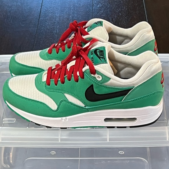 DS 2010 NIKE AIR MAX 1 NIKEID x HEINEKEN SHOES GREEN/RED/WHITE SZ MEN’S 8 RARE - Picture 4 of 14